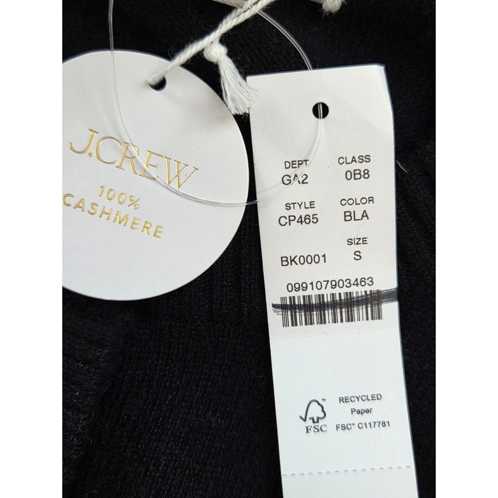 J. Crew Perfect Cashmere Cardigan Womens Size Small Black NWT $178 CP465 - Picture 5 of 6